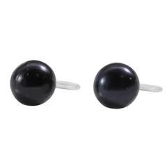 イヤリング レディース グレードAAA 黒 淡水真珠 ブラック 本物淡水パール ノンホールピアス ピアスのような 痛くない イヤリング 【8mm- 8.5mm】【 イアリング 】 Miyabi Grace ミヤビグレース