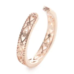 [ジュエルボックス] JewelVOX イヤーカフ イヤリング レディース 透かし ハート 金属アレルギー対応 ニッケルフリー 大人 (ピンクゴールド)