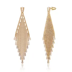 Richapex ピアス 18金 レディース 人気 金属アレルギー対応イヤリング ゆれる 揺れる ロング キラキラ パーティー アクセサリー