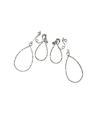 【MUK公式】痛くないイヤリング レディース ニッケルフリー 人気 ダブルしずくフープループフィットイヤリング普段使い ジュエリー ギフト ファッション かわいい おしゃれ アクセサリー クリスマス Xmas プレゼント