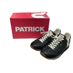 ◆ パトリック PATRICK スニーカー MARATHON-L マラソン レザー 98701 ブラック サイズ43 箱有 メンズ 中古品◆ V1161NC