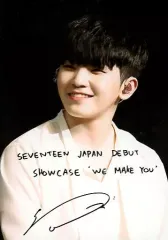 【中古】生写真(男性) SEVENTEEN/WOOZI(ウジ)/ライブフォト・印刷サイン入り/「SEVENTEEN JAPAN DEBUT SHOWCASE‘WE MAKE YOU’」ローソンプリントオリジナルブロマイド