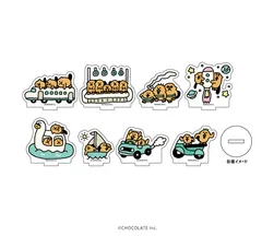 アクリルぷちスタンド「ラッコズ」01/乗り物ver. 描き下ろし 全8種コンプリートBOXセット 新品未開封品のサムネイル