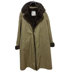 【LONDON FOG】 70～80s 裏ボア ギャングコート ロングコート 無地 S-4100