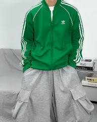 アディダス グリーン スーパースター トラックジャージ 2XL