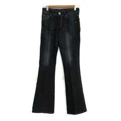 エドウィン デニムパンツ ジーンズ ジーパン ストレッチ SOMETHING ボトムス 日本製 レディース 27×30サイズ インディゴ EDWIN 【中古】