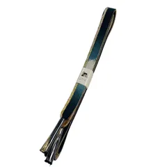 【美品】 帯締め 優品 幾何学 金糸 青緑 正絹 和装小物  【中古】