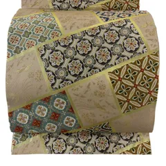 【美品】 袋帯 秀品 七宝 花鳥 金糸 箔 ベージュ 六通 正絹 【中古】