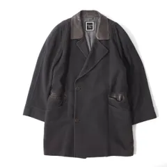 クリスチャンディオール Christian Dior Monsieur ヴィンテージ ウール ミンク レザーディテール コート M ダークグリーン メンズ 正規品 5-DL199のサムネイル