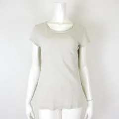 無印良品 良品計画 Tシャツ カットソー 天竺編み ラウンドネック コットン 半袖 M ライトグレー