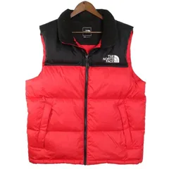 THE NORTH FACE ノースフェイス　ヌプシ ダウンベストL 赤　刺繍