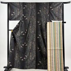 宝づくしの高級正絹袋帯 美品】 袋帯 秀品 御所車 宝づくし 金銀糸 箔 銀色 六通 正絹 【中古