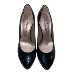 C447 銀座かねまつ (GINZA Kanematsu) レディースパンプス  ブラック フォーマル パーティー 24.0cm 高級