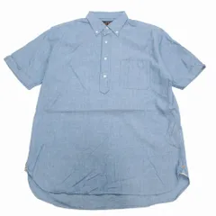ビームス BEAMS PLUS シャンブレー ボタンダウン シャツ 半袖 プルオーバー 38-01-0034-139 トップス M ブルー 青 メンズ 【中古】のサムネイル