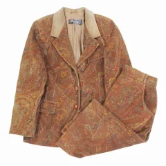 Weekend Max Mara ウィークエンド マックスマーラ コーデュロイ ペイズリー柄 スーツセットアップ スカート 44 XL ブラウン 【中古】