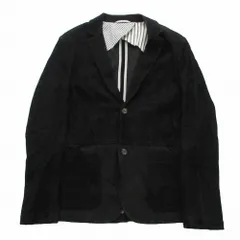 KOON クーン チーフ付き 総柄 ベルベット テーラードジャケット アウター 2B ブラック サイズ48 M メンズ 【中古】