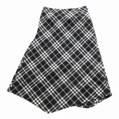 BURBERRY LONDON バーバリーロンドン ノバチェック柄 フレアロングスカート FXA86-020 ネイビー サイズ38 M レディース 【中古】