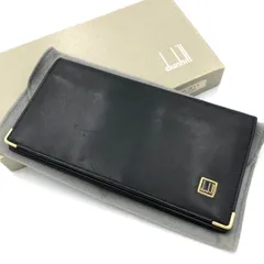 ダンヒル 長財布 札入れ レザー 本革 黒 ブラック 箱付き メンズ ロゴ金具