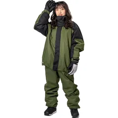 【新品】 [セブンピース] スノーボードウェア 上下セット 耐水圧20000mm 透湿8000g 中綿入り 男女兼用 防寒 防水 スキーウェア SP-S002125 OLIVE＆OLIVE Lサイズ スノボ スノー スキー ウェア セットアップ 0