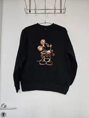 ミッキーマウス 厚手 起毛 スウェット Tシャツ ブラック ベージュ セット