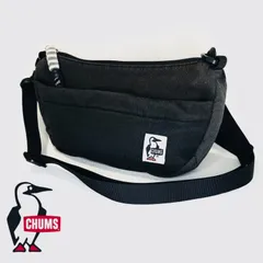 CHUMS チャムス ワンポイントロゴ バナナ ショルダーポーチ ショルダーバッグ サコッシュ ブラック