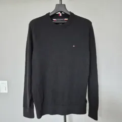 トミーヒルフィガー M 100 コットンカシミア ニット Tシャツ M-長袖-426