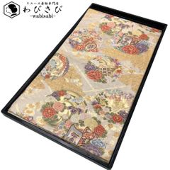 付下げ 飛び柄花柄模様 叩き染 青碧色 トールサイズ K-3226 - メルカリ