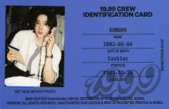 【中古】コレクションカード(男性) BOYNEXTDOOR/ソンホ(SUNGHO)/CD「19.99(一般盤)」スタッフIDカード