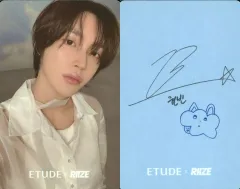 【中古】コレクションカード(男性) RIIZE/ウォンビン(WONBIN)/裏面印刷サイン、イラスト入り/「エチュード(ETUDE)×RIIZE キャンペーン」クラウドフィルタークッション対象店舗購入特典フォトカード
