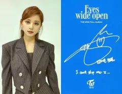 【中古】コレクションカード(女性) TWICE/ツウィ/上半身・裏面印刷サイン入り/CD「Eyes wide open」付属フォトカード