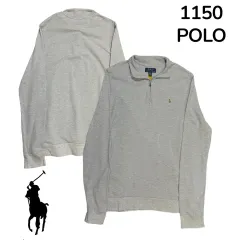 ポロ ラルフローレン 新モデル グレー ニット ハーフジップ スウェット XL レディース