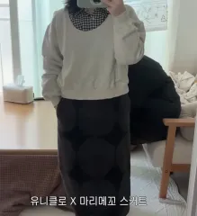 ユニクロ マリメッコ フリース スカート L (人気アイテム)