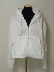 裏起毛パーカー クロップド ジップアップ