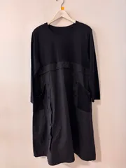 （26033）pleasing　異素材切り替え ロングワンピース