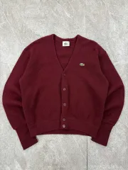 LACOSTE ラコステ バーガンディ カーディガン