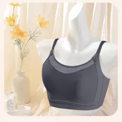 ブラジャー大きい胸を自然に収めるブラ ノンワイヤーブラジャー フルカップ設計 ナイト用下着 脇周り背中スリム見せ 大きいサイズ対応 快適フィット感 体型カバー下着脇肉 背中未使用・タグ付き即日発送可能