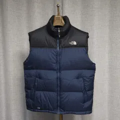 L ) THE NORTH FACE ザノースフェイス 700 Nuptse(ヌプシ) ダウン BEST ベスト ネイビー/ブラック