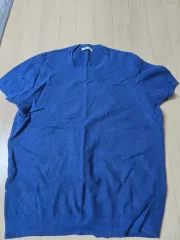 ザラ ブルー 半袖 ニット Tシャツ