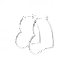 K10WG ハート フープ ピアス