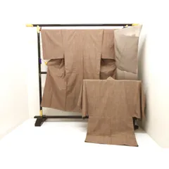 男物　証紙付　きもの・羽織・長襦袢　３点セット【本場結城紬】