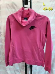 ナイキ レディース L ピンク フード Tシャツ 起毛 47-56