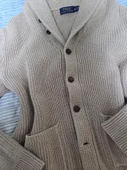 ポロラルフローレン ベージュ ニット カーディガン