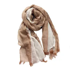 [DAMILY] ストール メンズ 大判 スカーフ 薄手 ガーゼ マフラー 春物 夏 男性用 スカーフ ロング ストール 日焼け止め UVカット＆冷房対策 ショール オフィス 電車 通学 通勤 カジュアル 男女兼用 プレゼント (キャラメル)