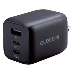 【ギフト】ELECOM AC&USB充電器65W ブラック EC-AC4465BK