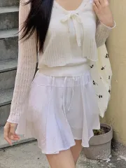 白フレアミニスカート