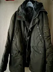 M アルファ インダストリーズ N3B パイロットジャンパー ダウン アウター カーキ