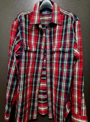 XL ポロラルフローレン レッド CHECK シャツ