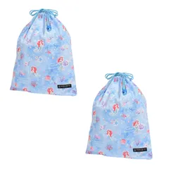 【特価商品】体操服入れ おしゃれ 体操着袋 2枚セット アリエル 着替え アリエル プリンセス 運動着 MERMAID LITTLE 幼稚園 THE Ariel 子供 体操服袋(ネームタグ付き) 大 キッズ 巾着 ディズニー 幼児 STYLE CANDY N3