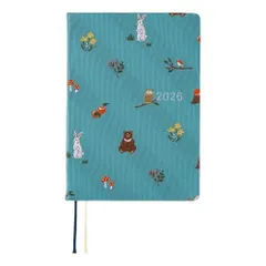 ほぼ日手帳 2026 HON 英語版 タイ&チーフ/in the forest [A6/1日1ページ/1月/月曜はじまり]