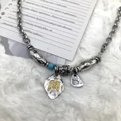 GOLD モテイーグル シルバーネックレス ナバホ族 エスニック ペンダント